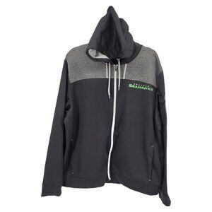 Majestic Mens 2XL black gray NFL Seattle Seahawks jacket football black green